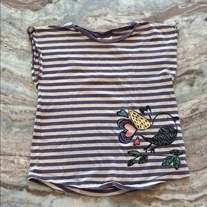 Hanna Andersson Purple Striped Tee size 8